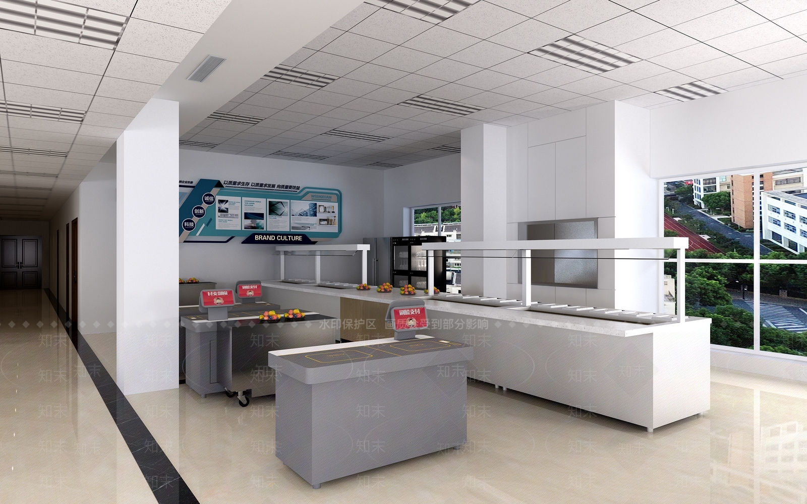 现代食堂3D模型下载【ID:775024788】