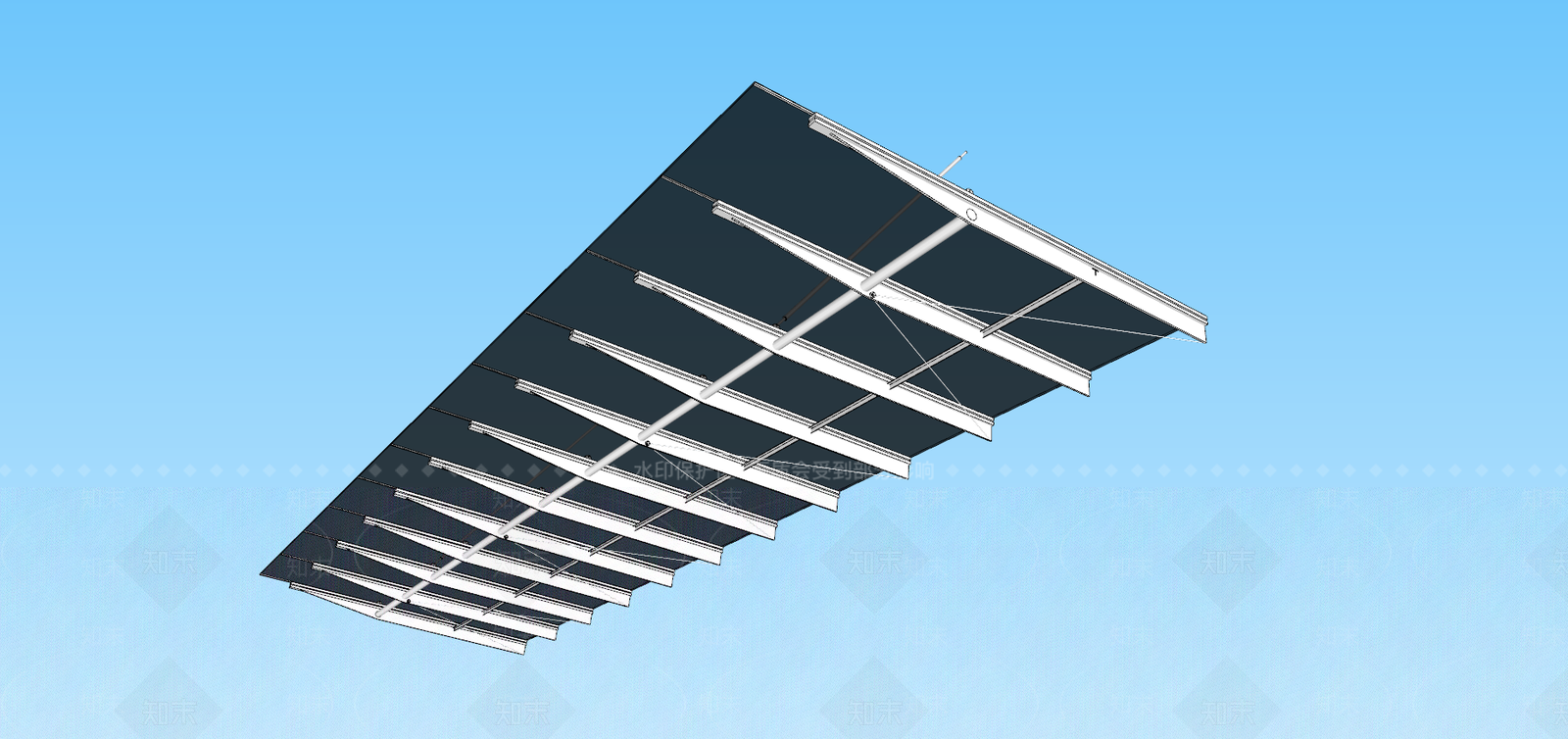 现代风格雨棚SU模型下载【ID:475043826】