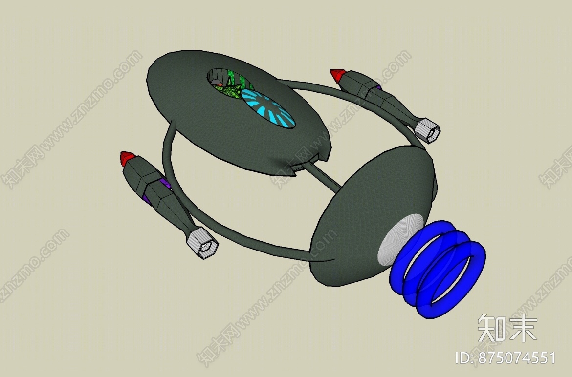 现代风格航空外太空场景SU模型下载【ID:875074551】