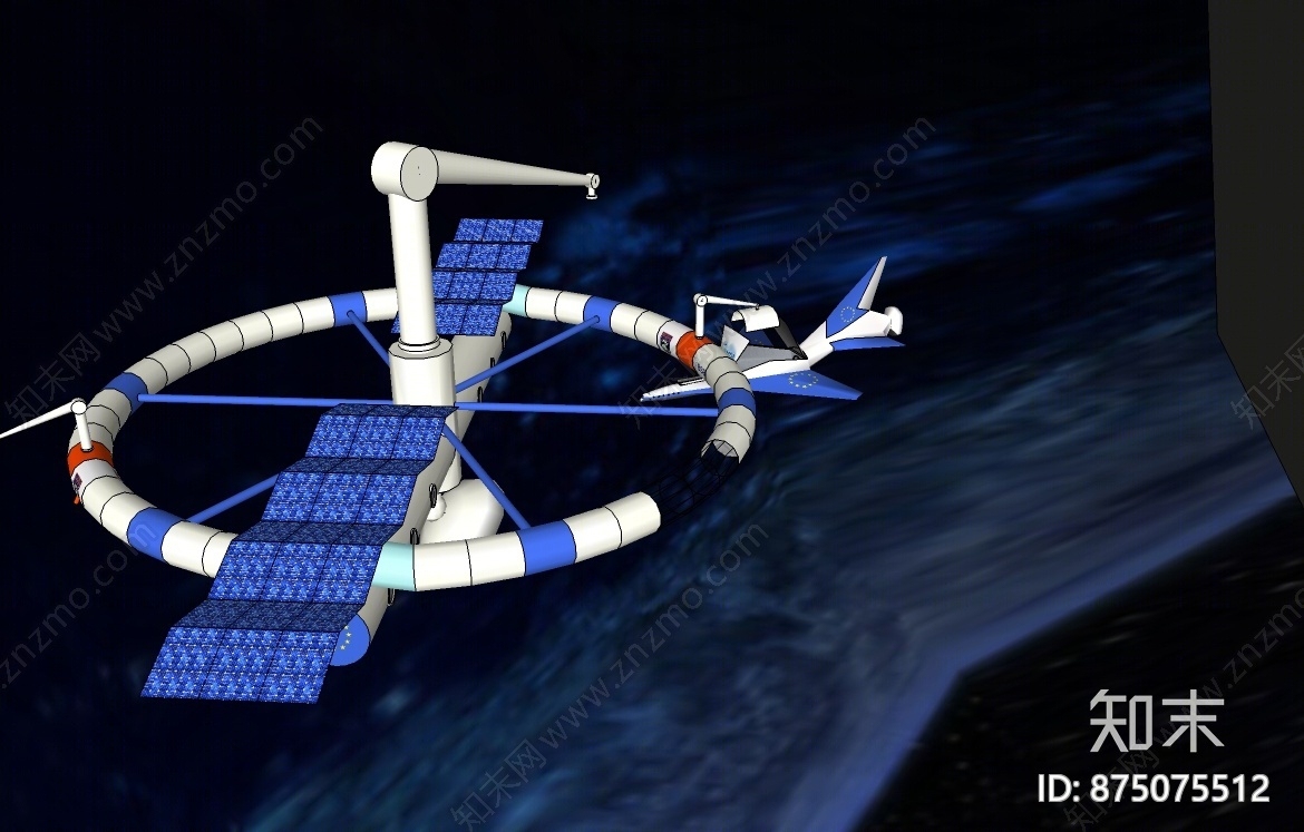 现代风格航空外太空场景SU模型下载【ID:875075512】