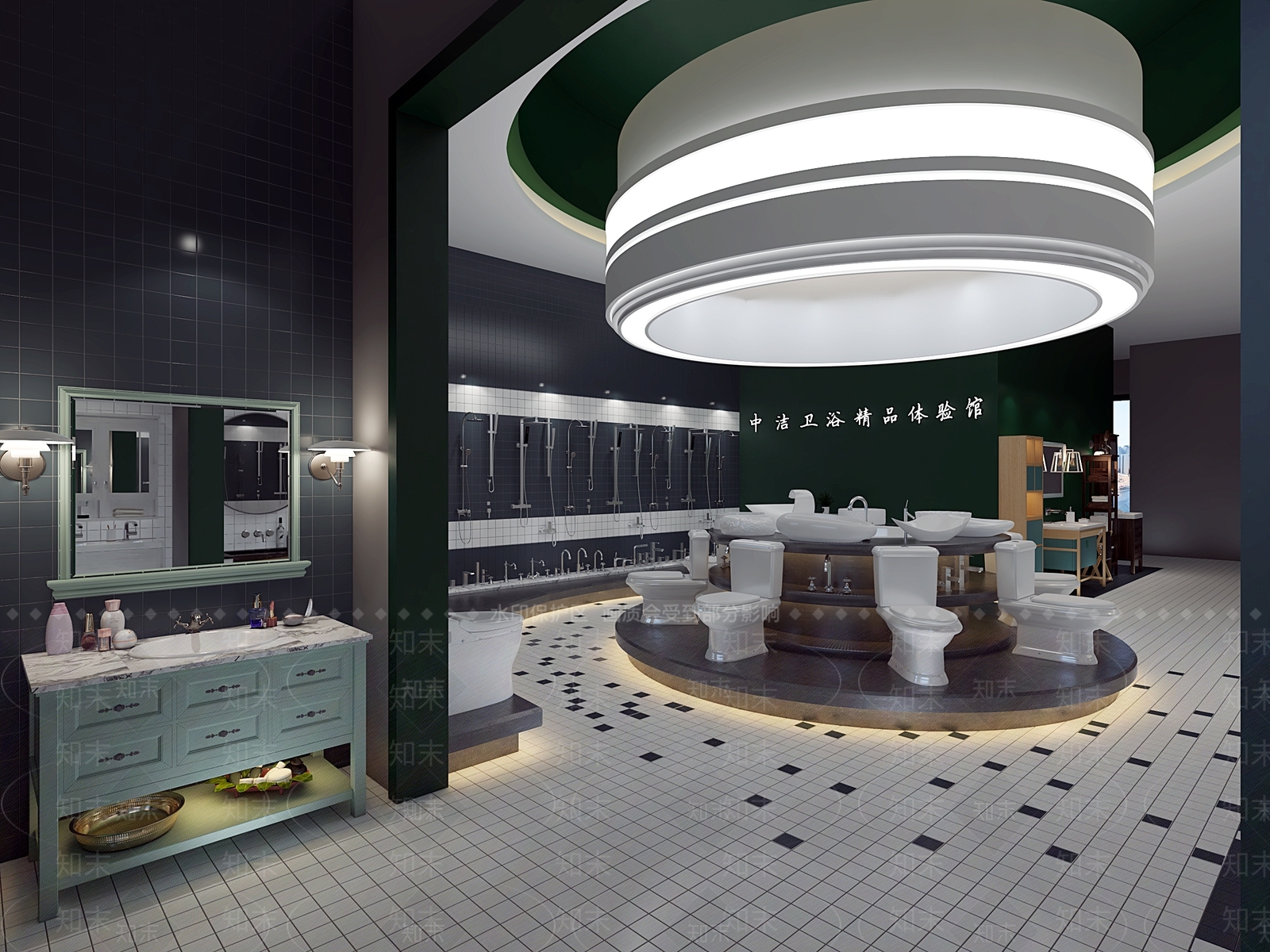 现代卫浴专卖店3D模型下载【ID:375082047】