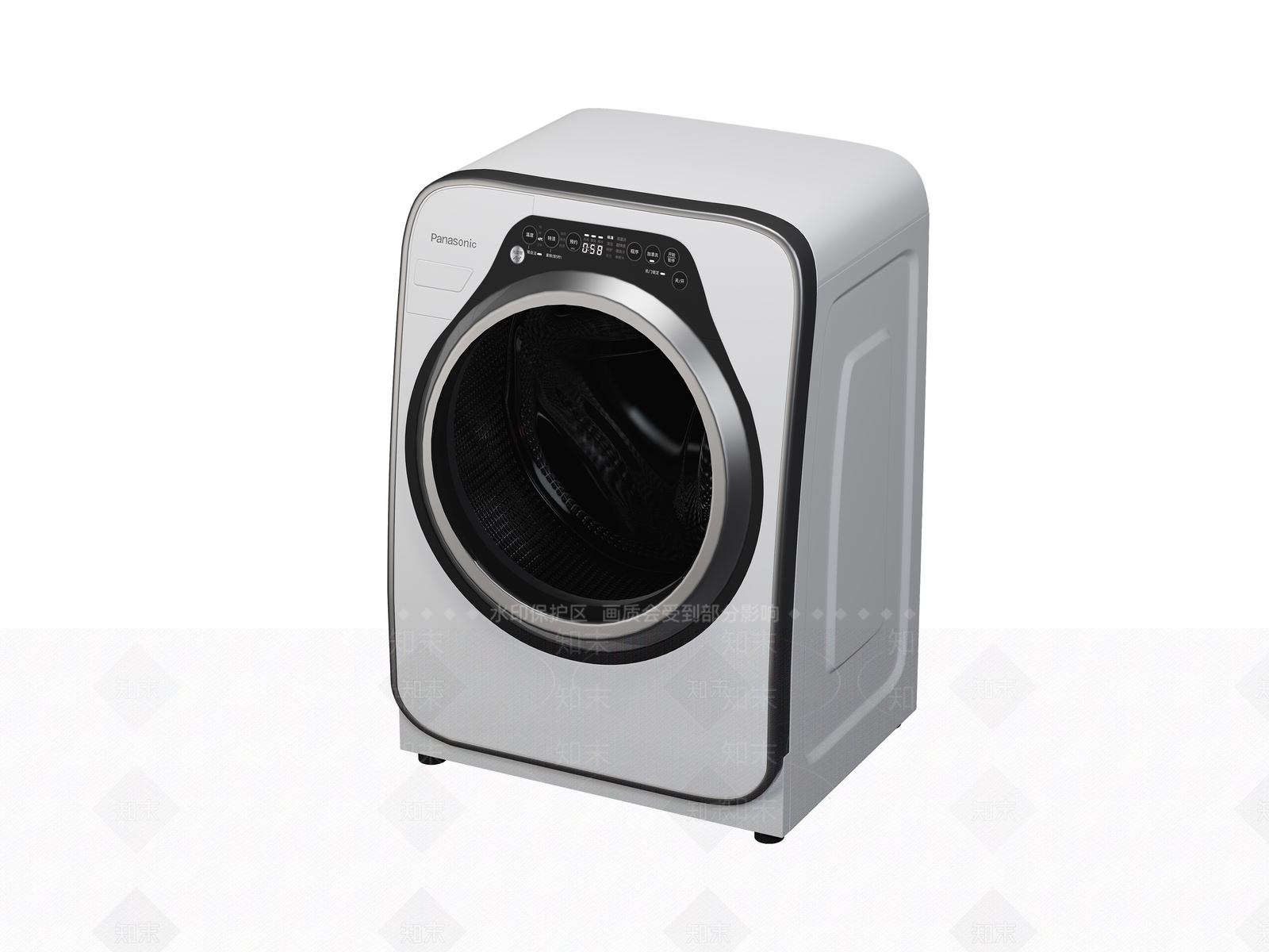 现代智能滚筒洗衣机3D模型下载【ID:175105565】