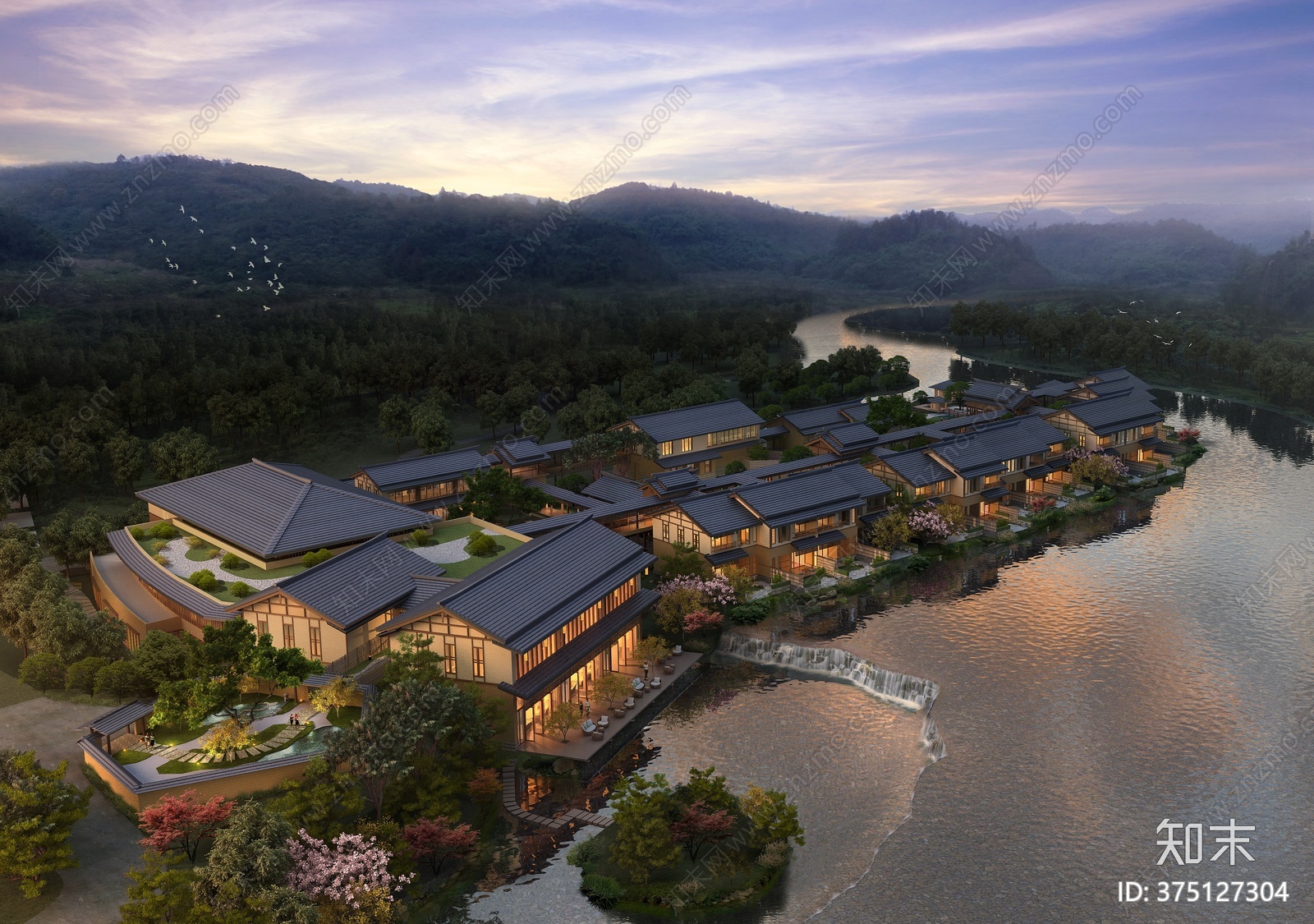 成都木莲庄酒店施工图下载【ID:375127304】