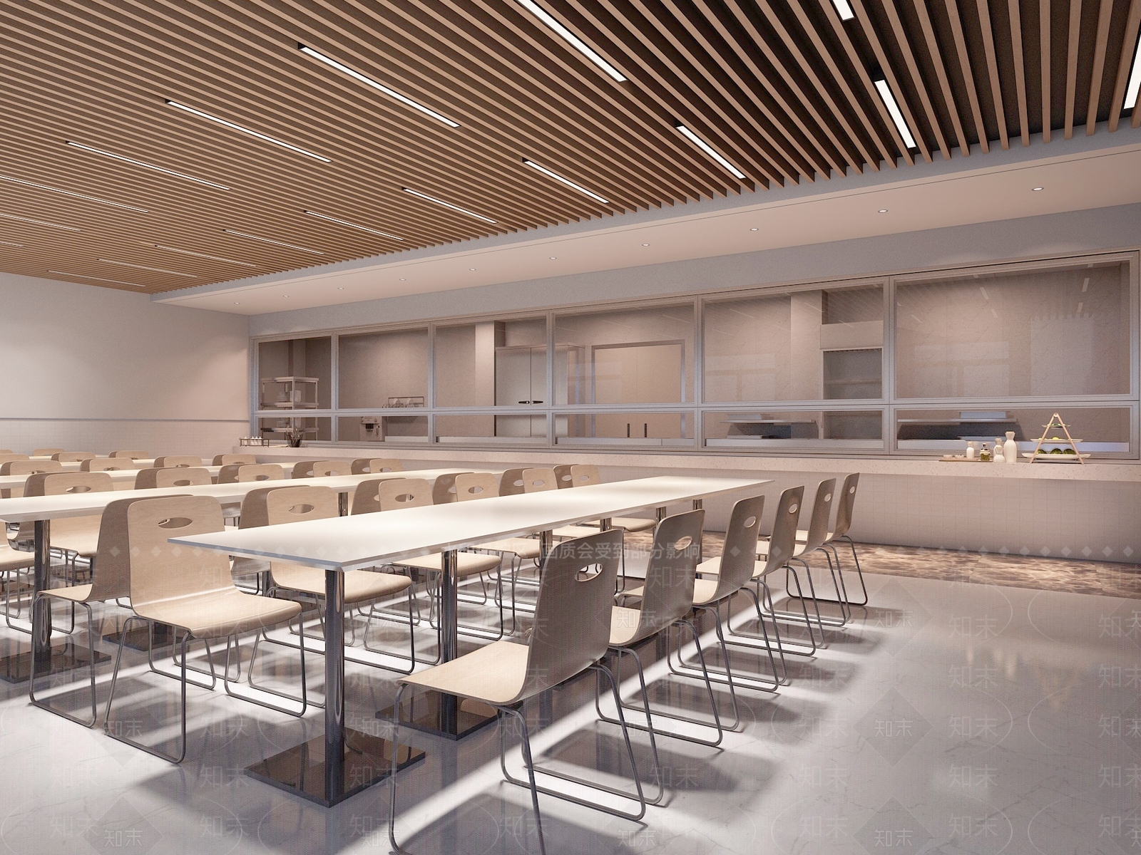 现代风格食堂3D模型下载【ID:775129712】