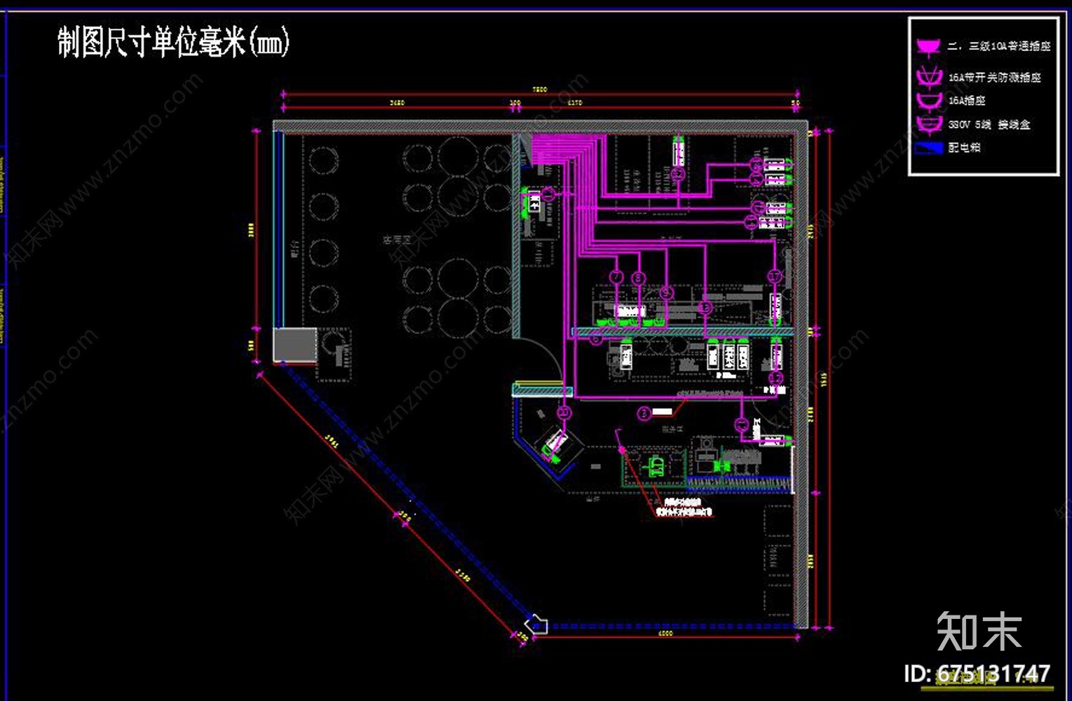奶茶店CAD装饰施工图下载【ID:675131747】