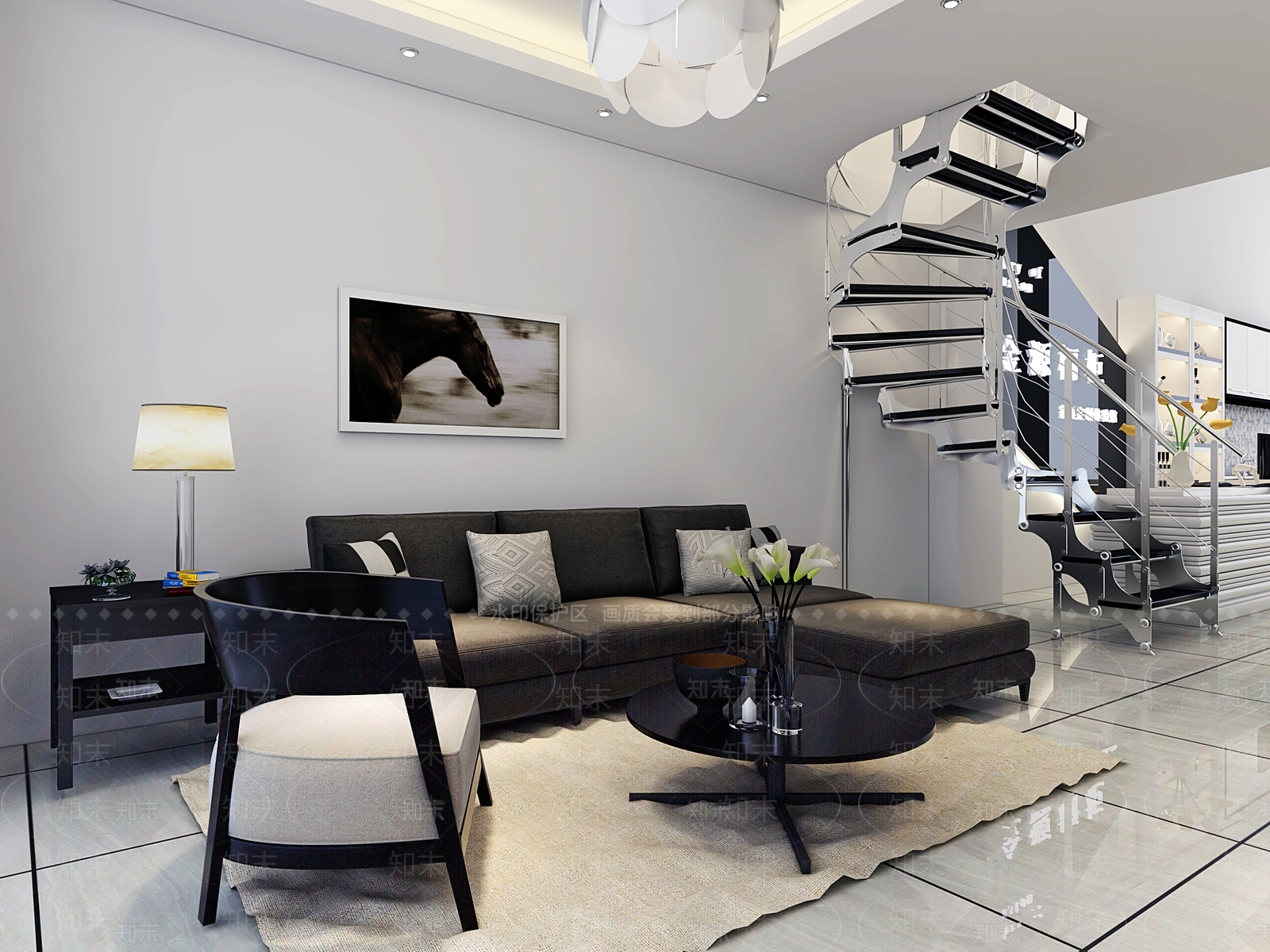 现代厨柜专卖店3D模型下载【ID:375132078】