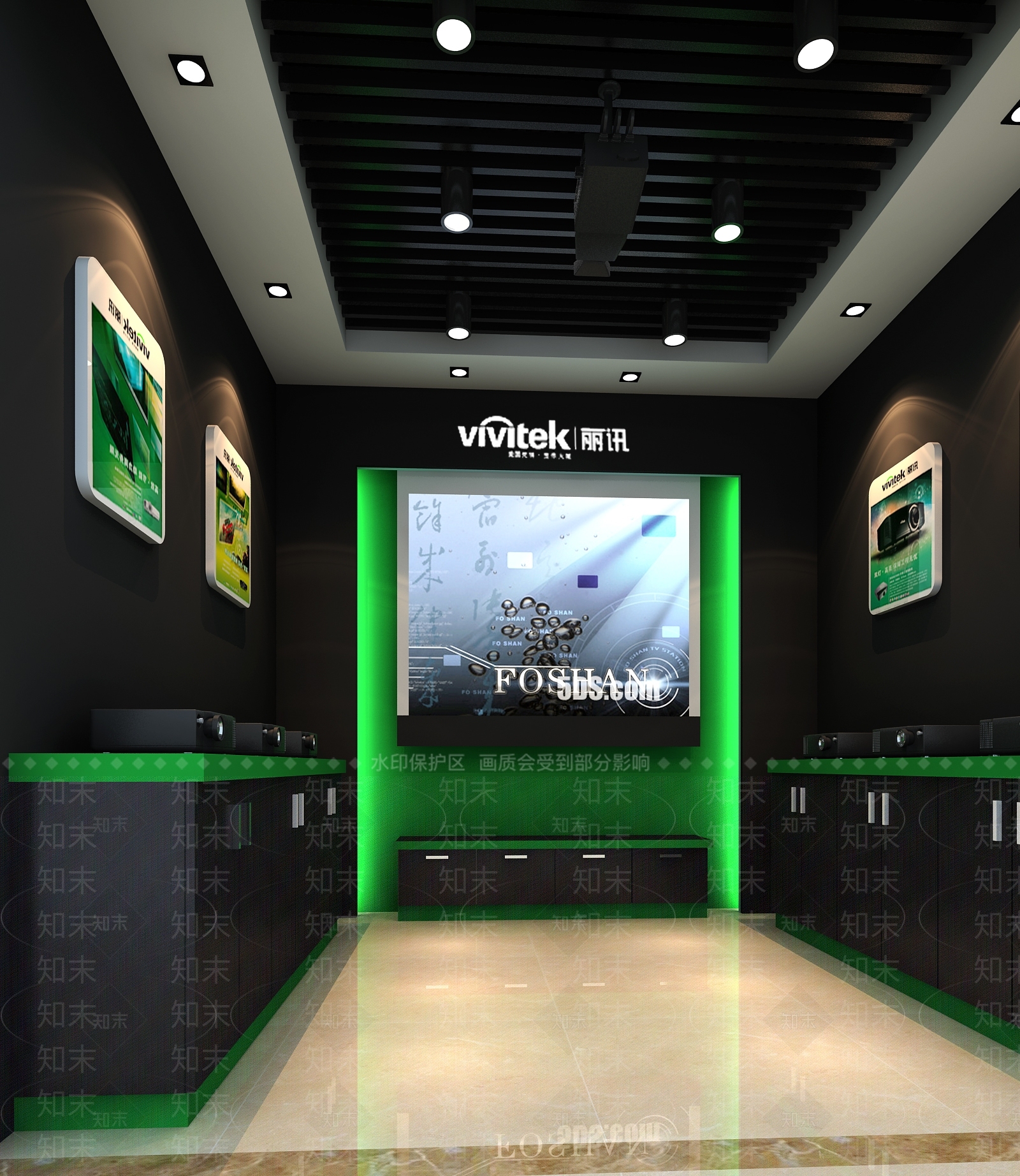 现代厨柜专卖店3D模型下载【ID:375132080】