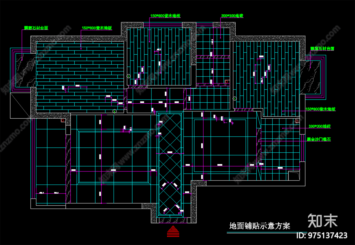 上海名都cad施工图下载【ID:975137423】