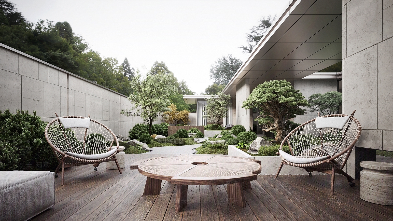 新中式庭院3d模型下载【id:275164344】