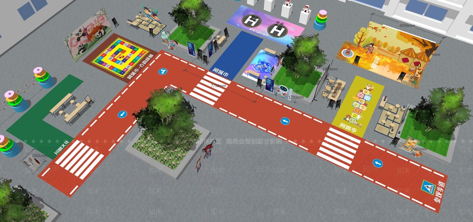 现代风格学校SU模型下载【ID:575172336】
