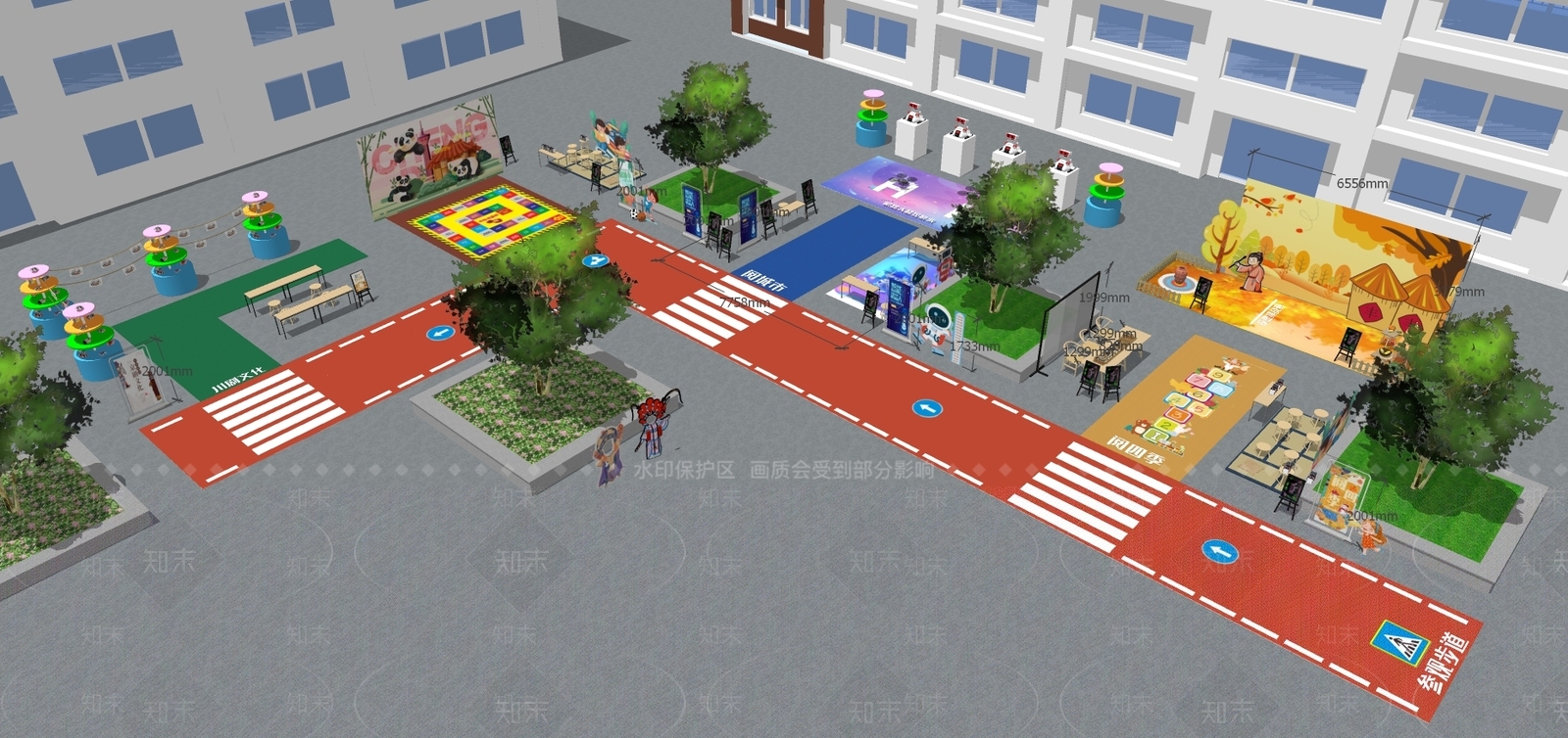 现代风格学校SU模型下载【ID:575172336】
