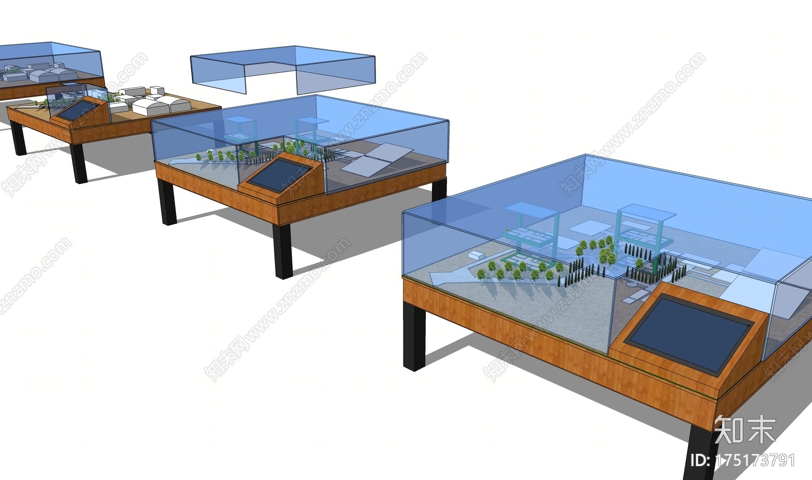 现代风格展柜SU模型下载【ID:175173791】