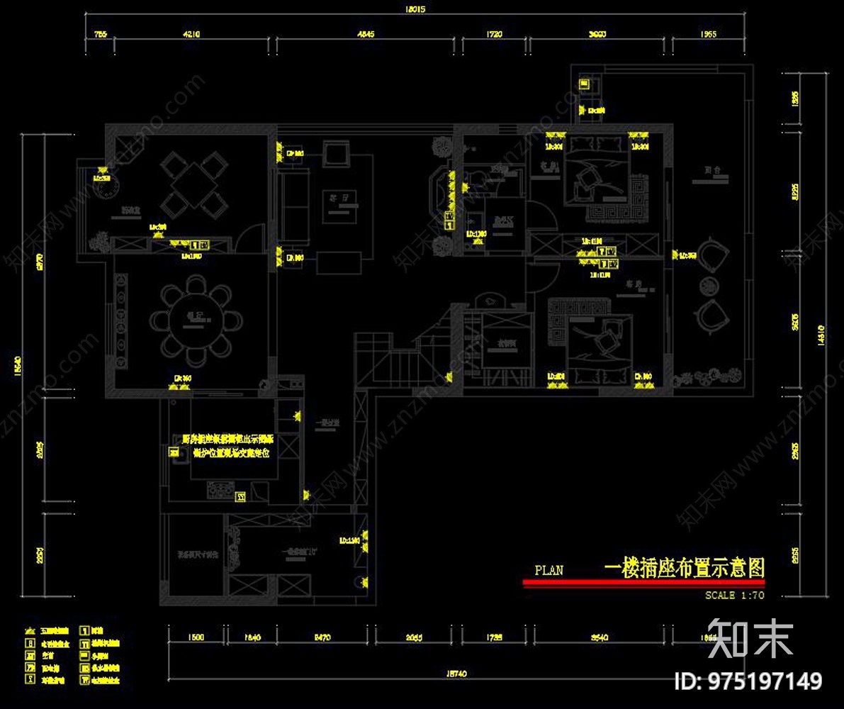 欧式别墅cad施工图下载【ID:975197149】