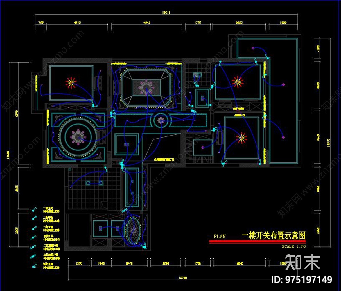 欧式别墅cad施工图下载【ID:975197149】