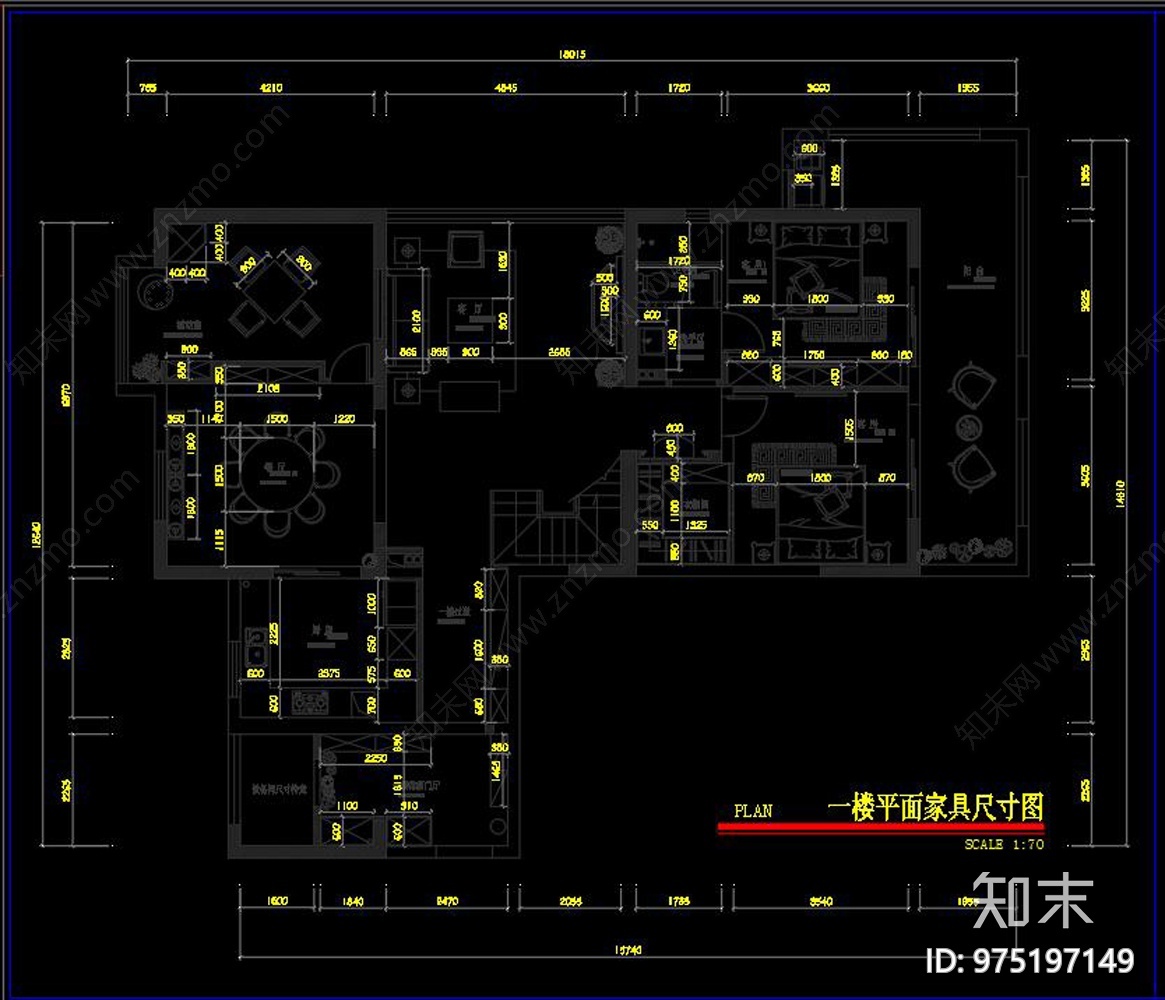 欧式别墅cad施工图下载【ID:975197149】