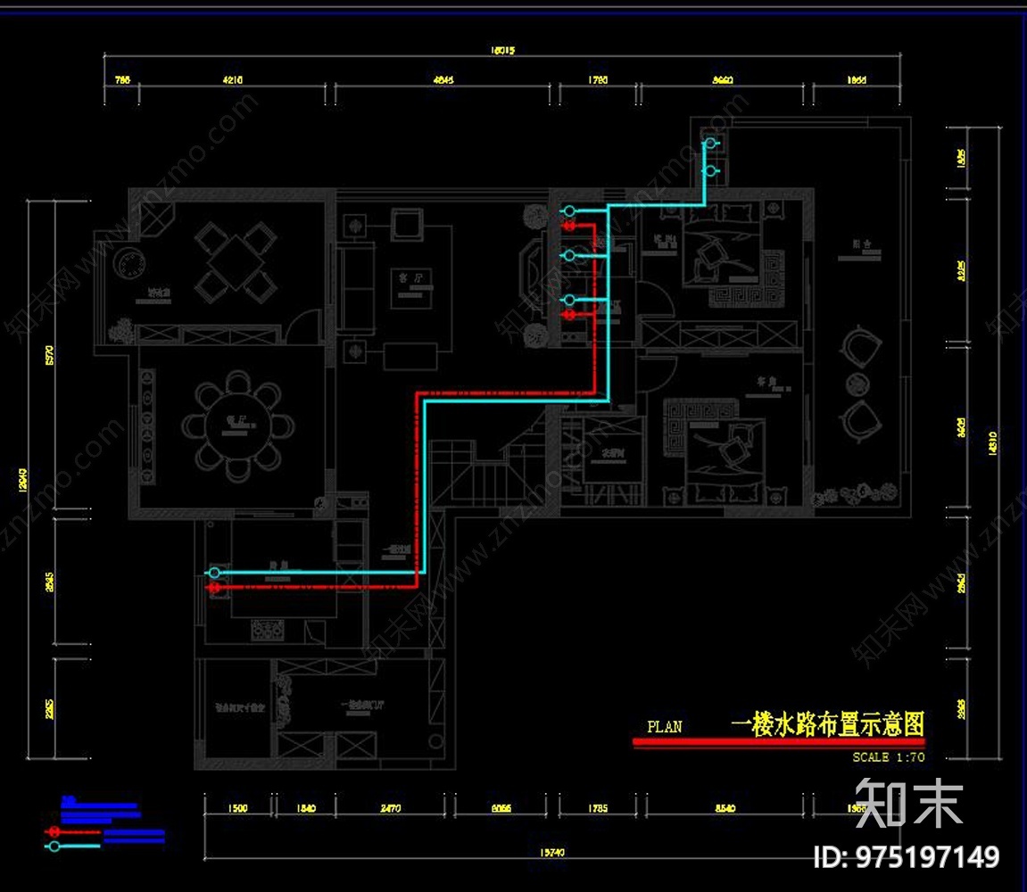 欧式别墅cad施工图下载【ID:975197149】