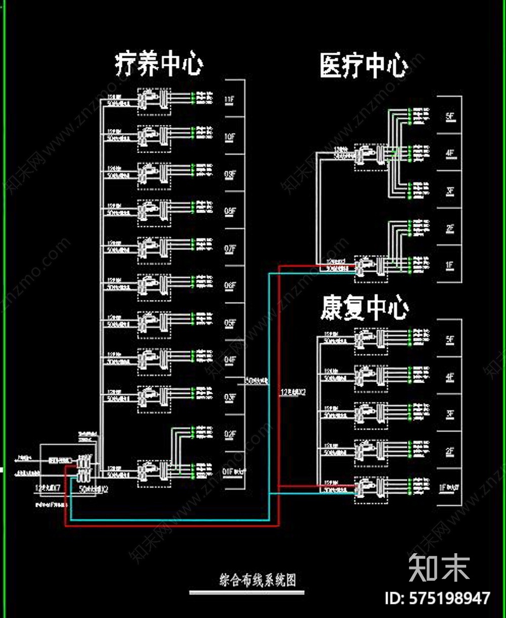 养老院福利院弱电智能化cad施工图下载【ID:575198947】