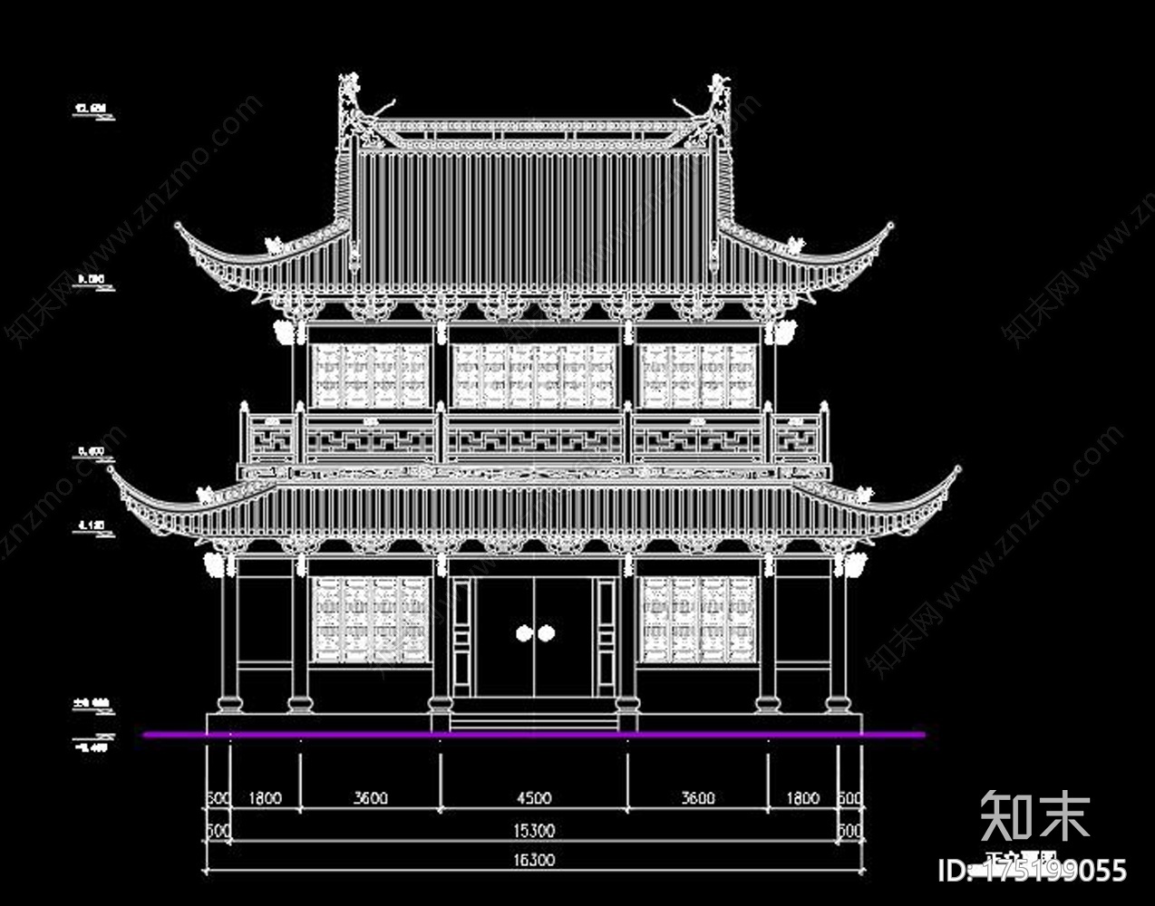寺庙建筑施工图下载【ID:175199055】