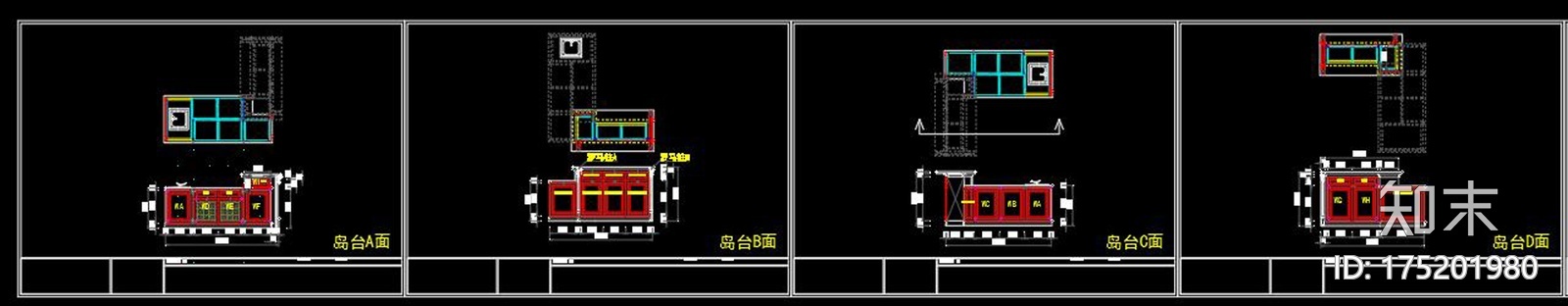 橱柜施工图cad施工图下载【ID:175201980】