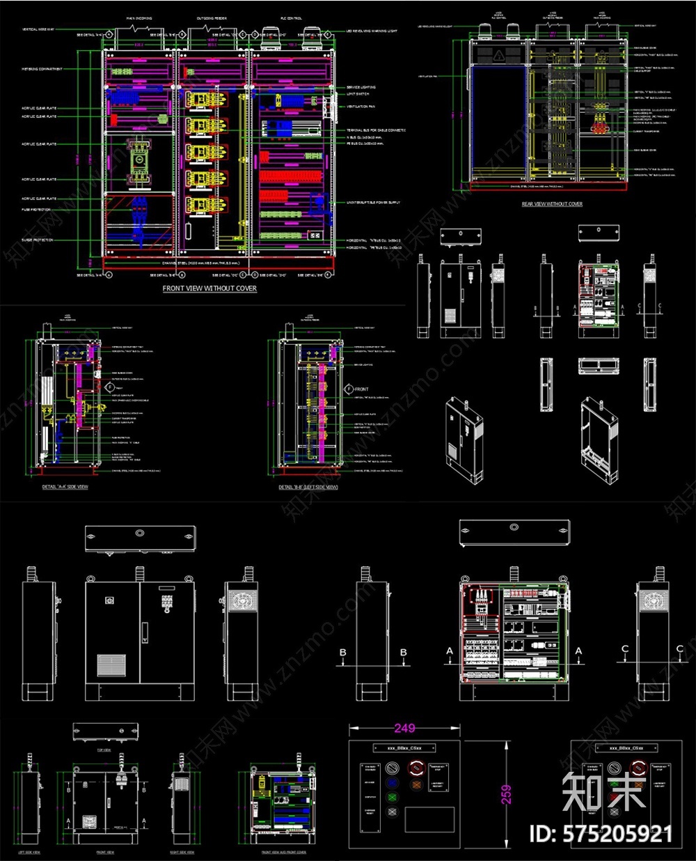 控制面板施工图下载【ID:575205921】