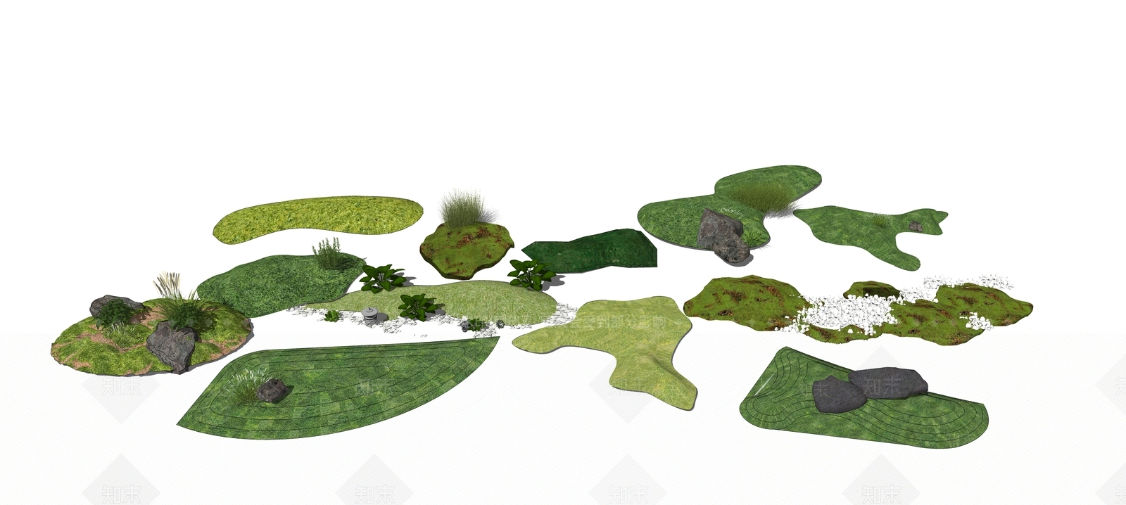 现代风格草堆SU模型下载【ID:575207951】