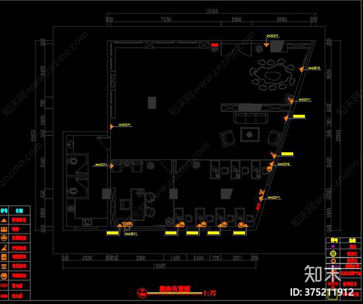 男士内衣店cad施工图下载【ID:375211912】