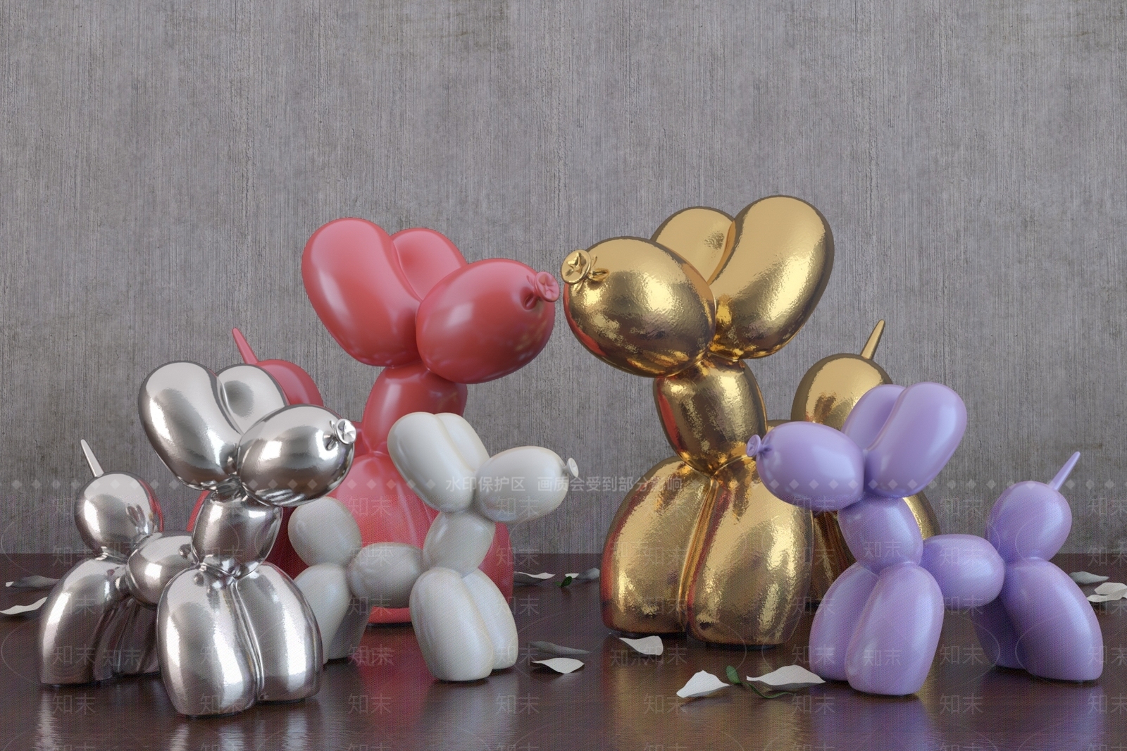 现代气球狗3D模型下载【ID:575215407】