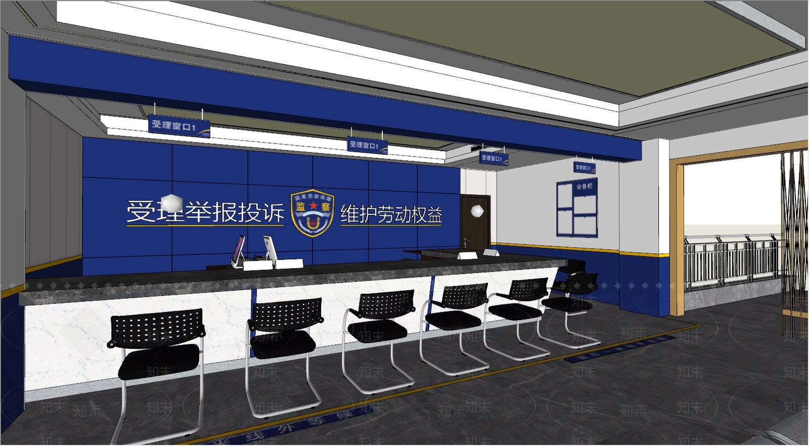 现代风格政府机构SU模型下载【ID:575216204】