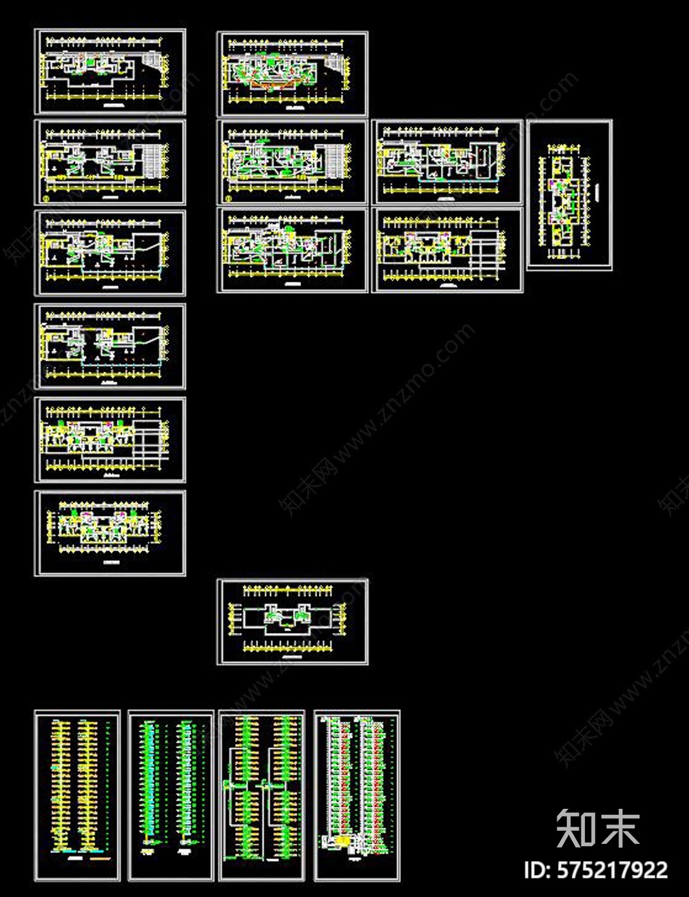 多层住宅楼弱电CAD图纸施工图下载【ID:575217922】