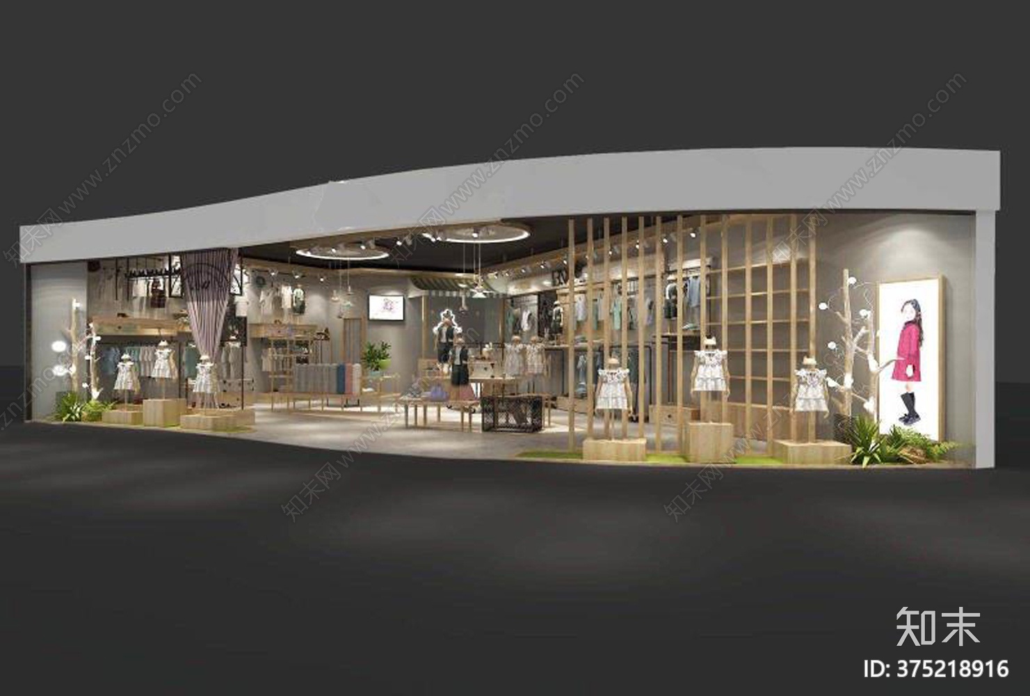 全套童装店cad施工图下载【ID:375218916】