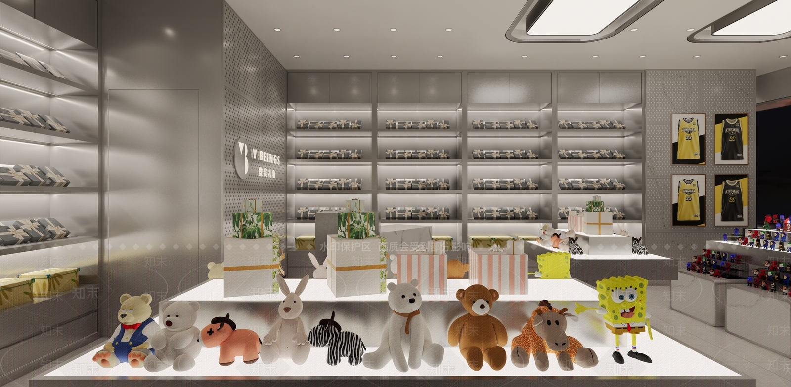现代风格玩具礼品店SU模型下载【ID:175226317】