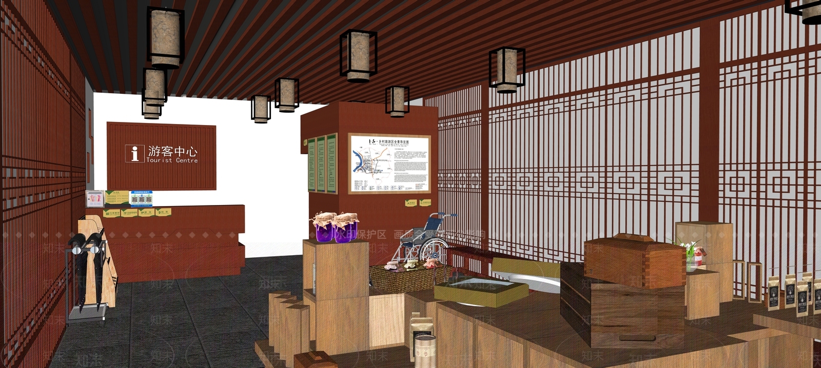 新中式风玩具礼品店SU模型下载【ID:575226989】