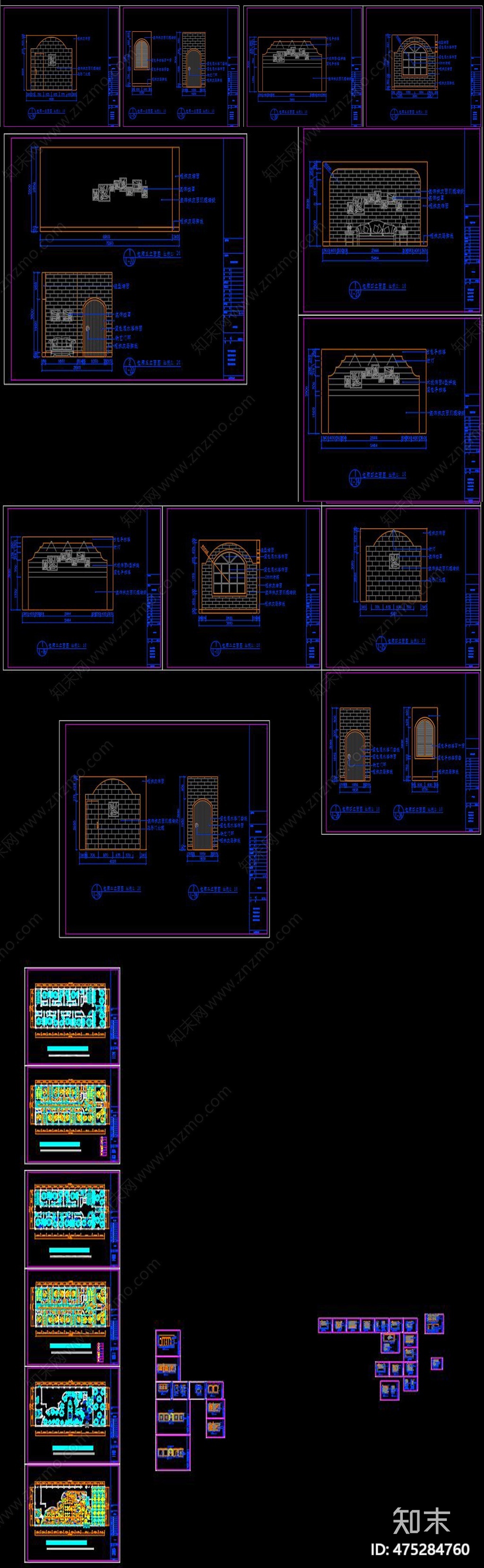 地中海餐厅CADcad施工图下载【ID:475284760】