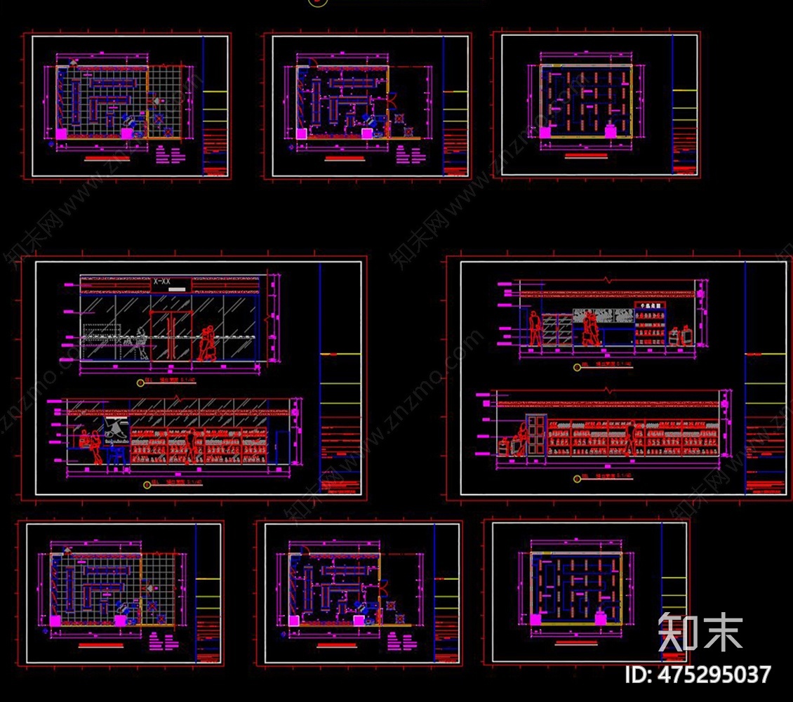 某小型超市CAD图纸cad施工图下载【ID:475295037】