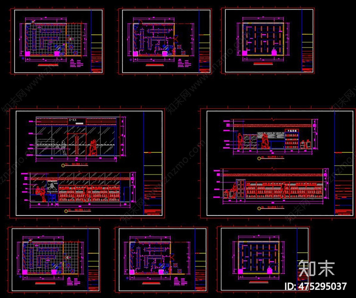 某小型超市CAD图纸cad施工图下载【ID:475295037】
