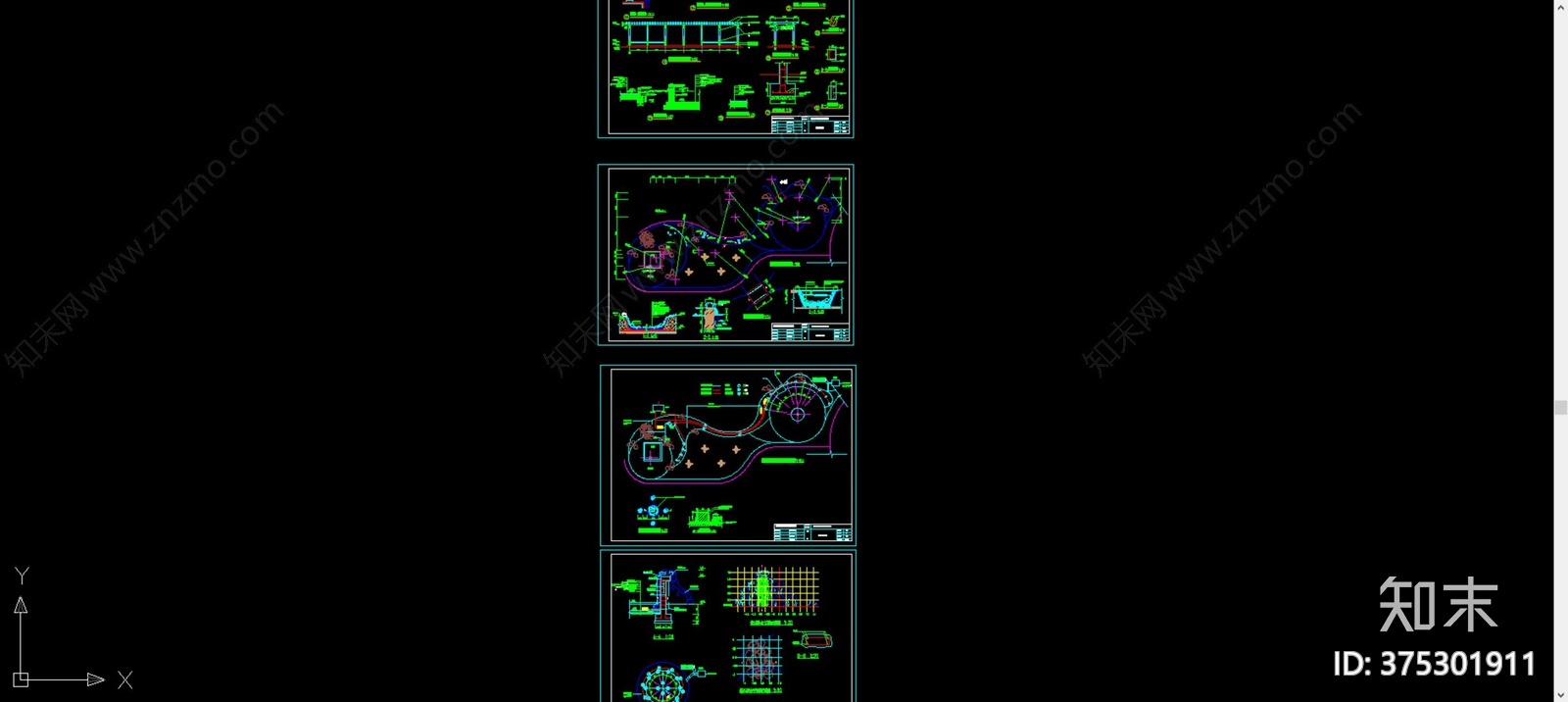 水池跌水管线图施工图下载【ID:375301911】