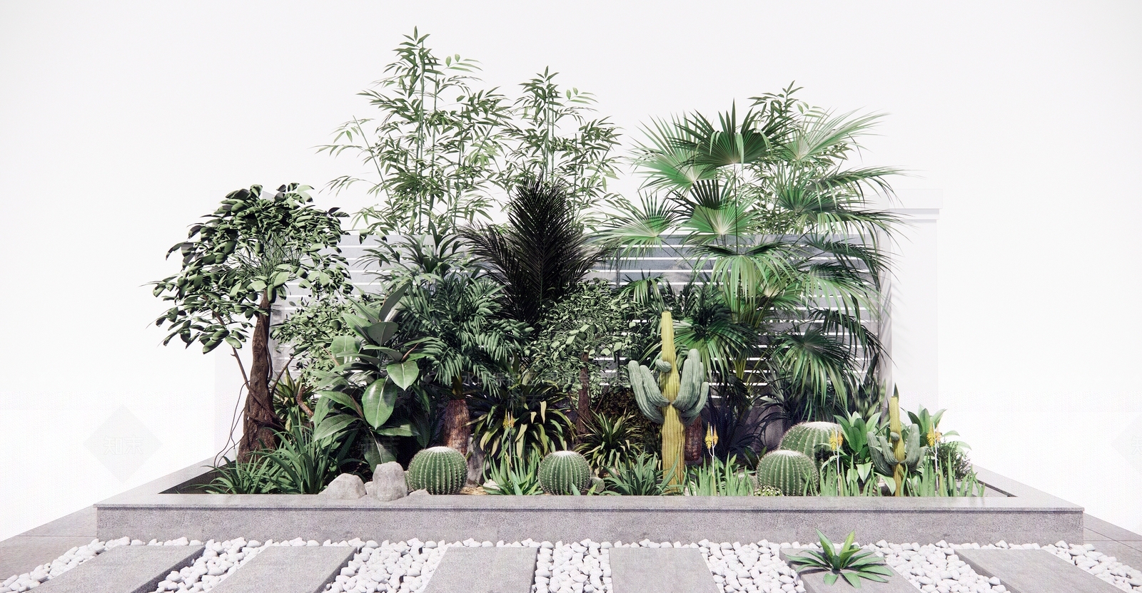 现代花坛花钵SU模型下载【ID:975317758】