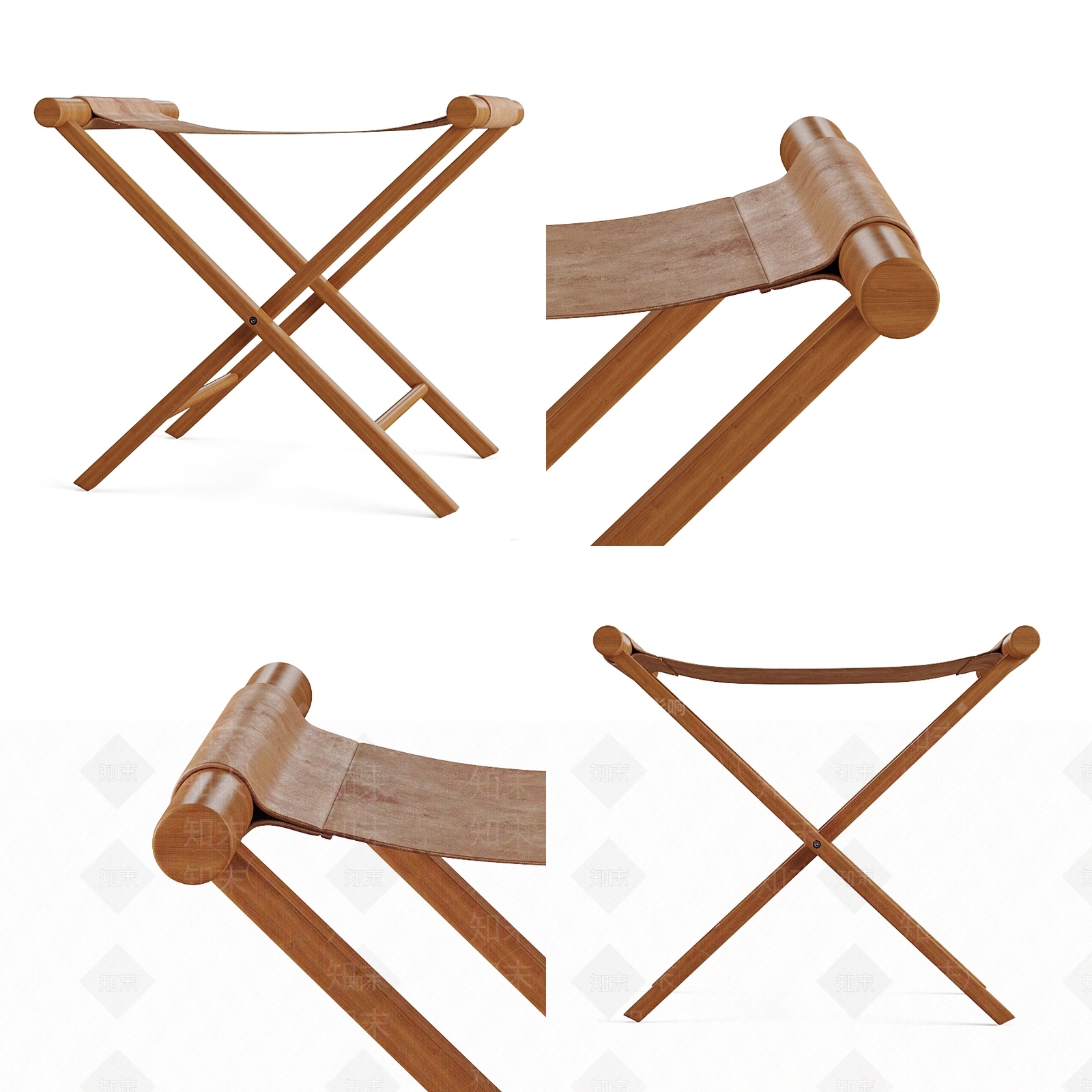 现代折叠凳3D模型下载【ID:475319348】