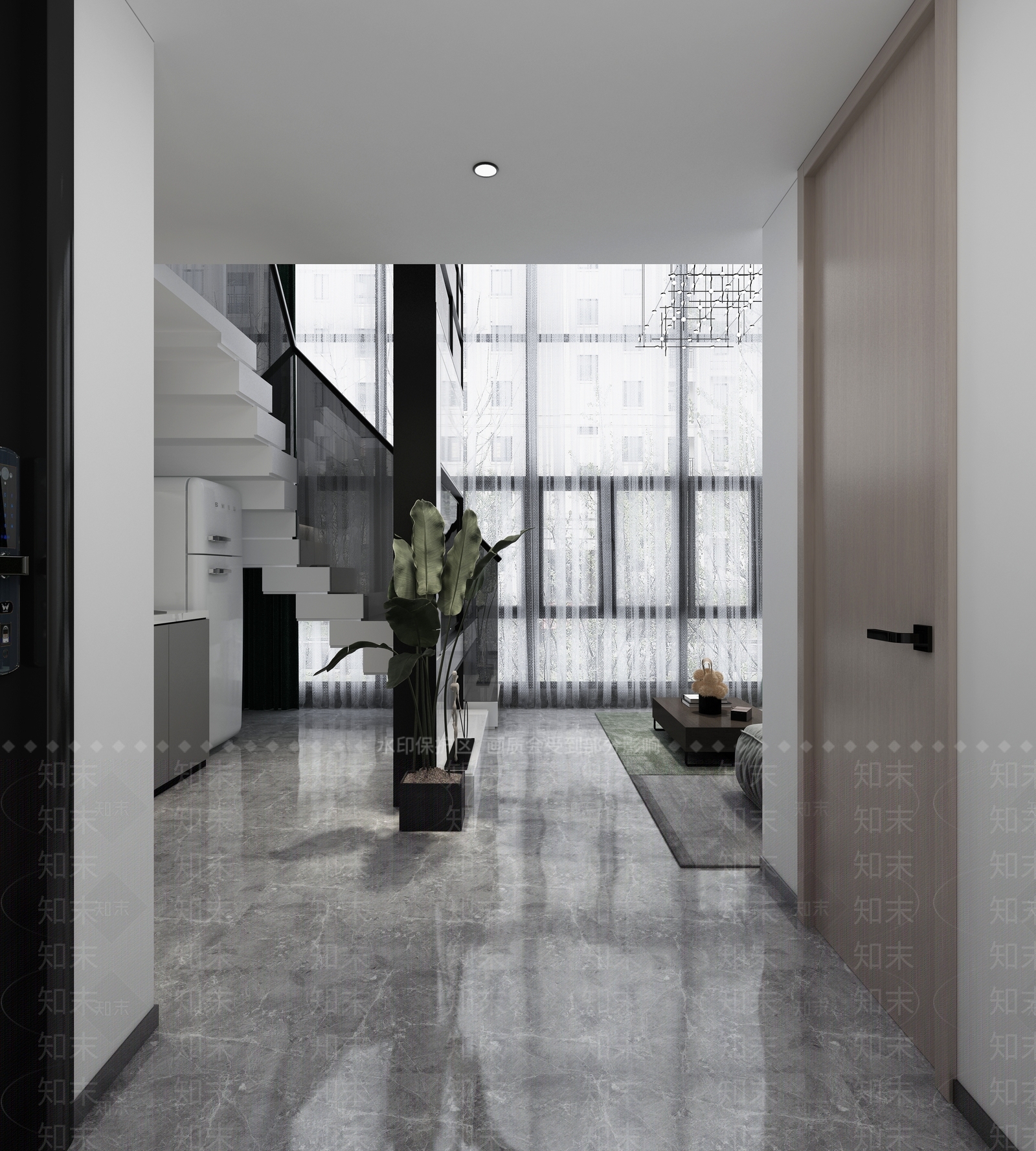 现代公寓复式3D模型下载【ID:975339770】