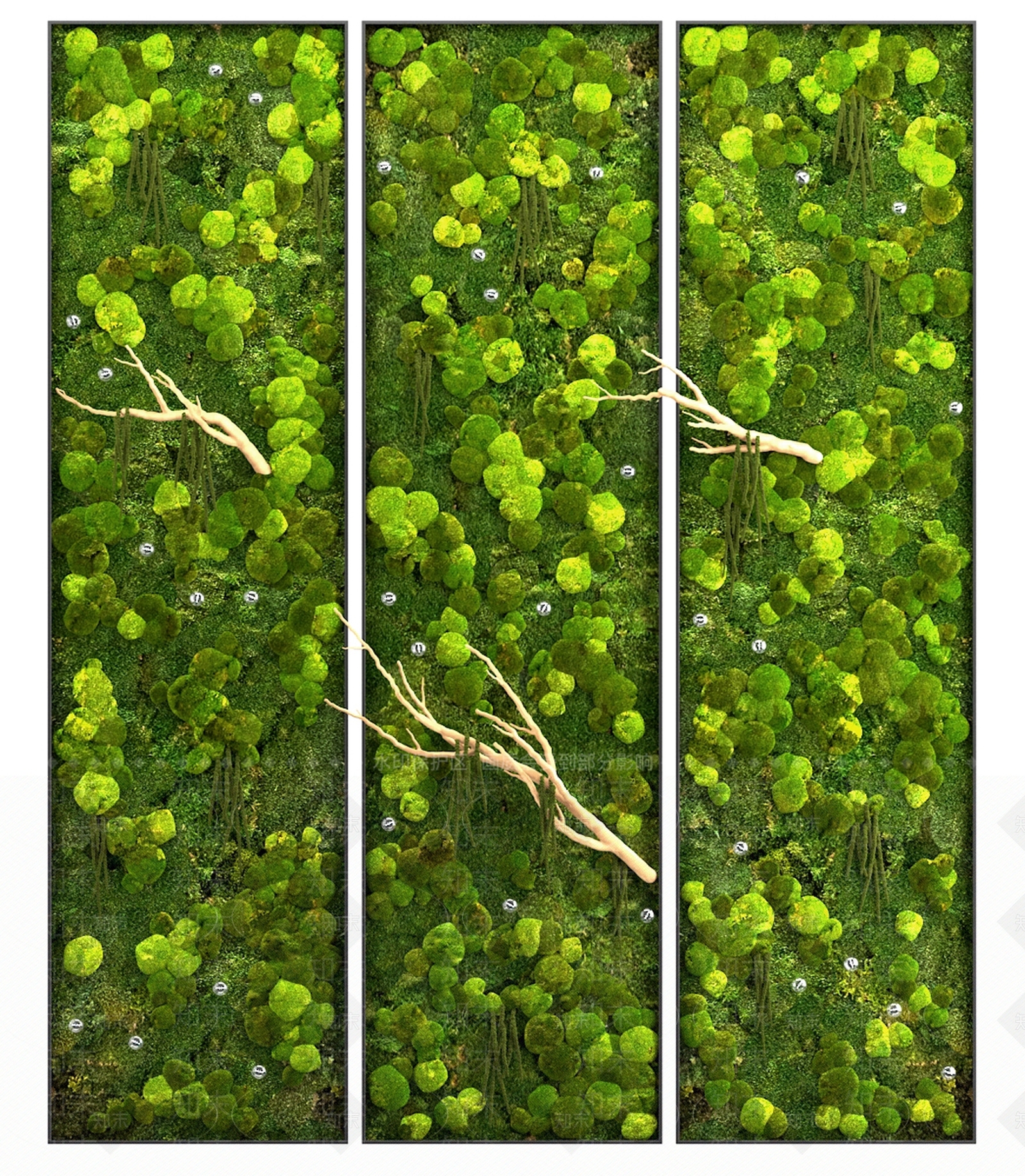 现代植物墙3D模型下载【ID:475346247】