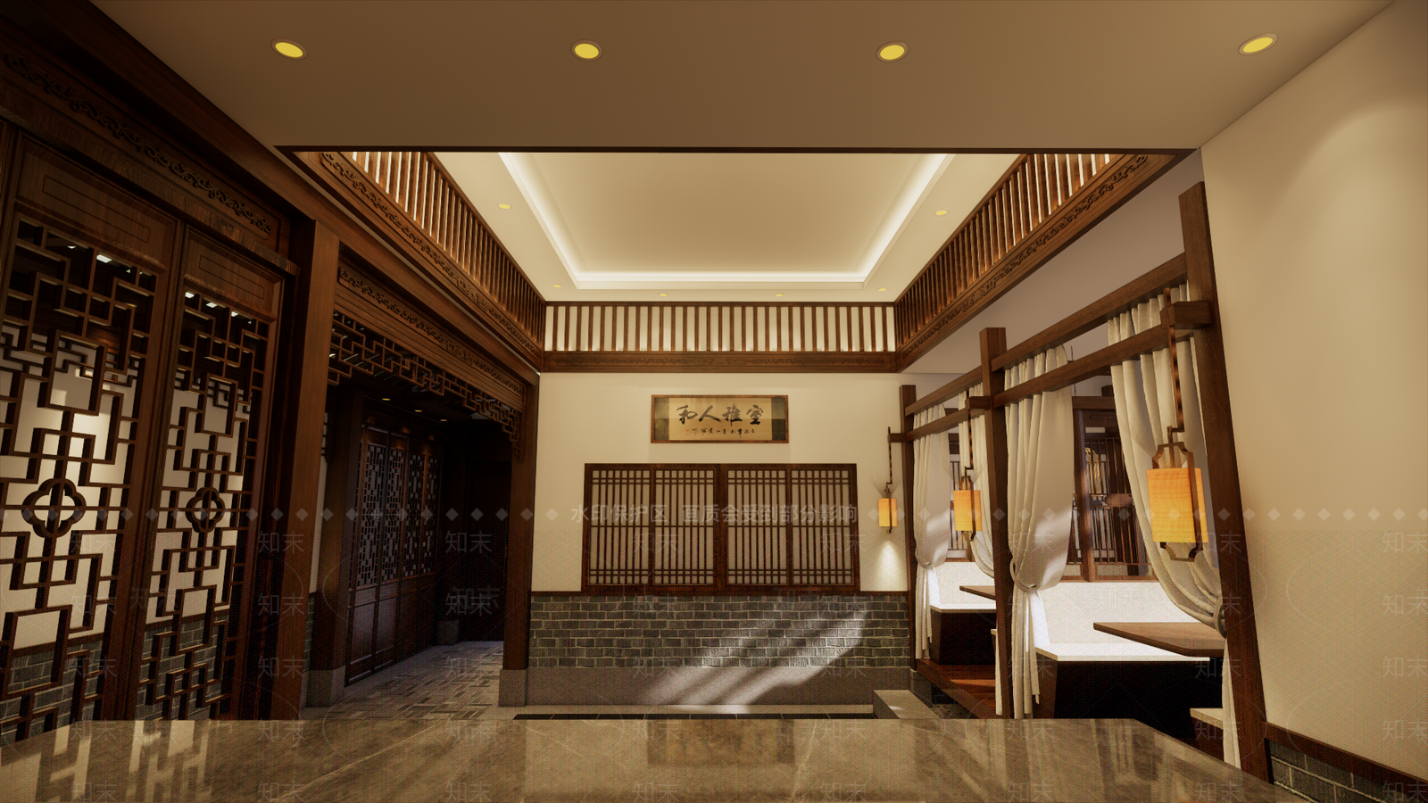 中式风格茶室SU模型下载【ID:275346939】