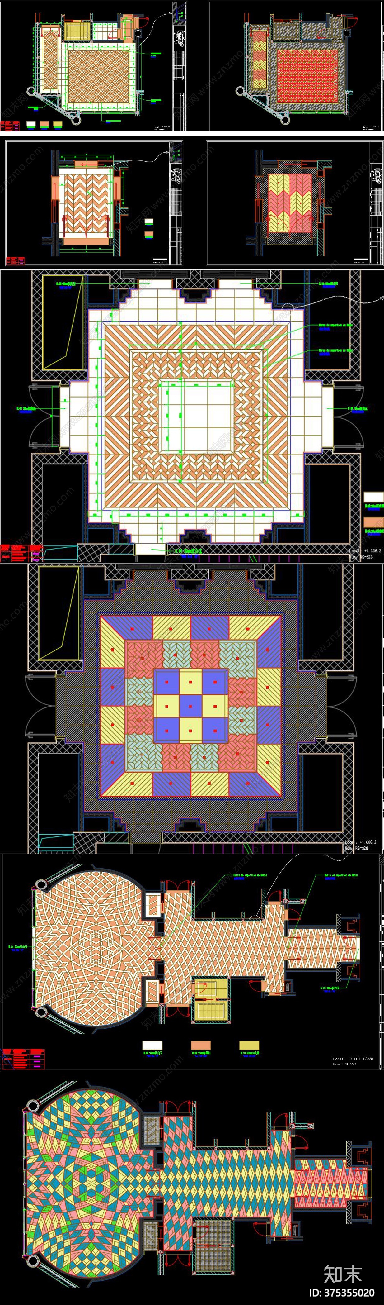 地面拼花图纸施工图下载【ID:375355020】