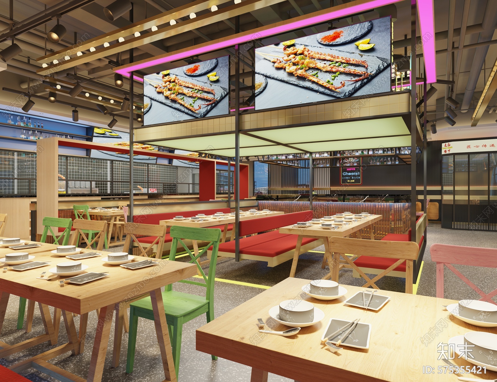 烧烤店施工图下载【ID:575355421】