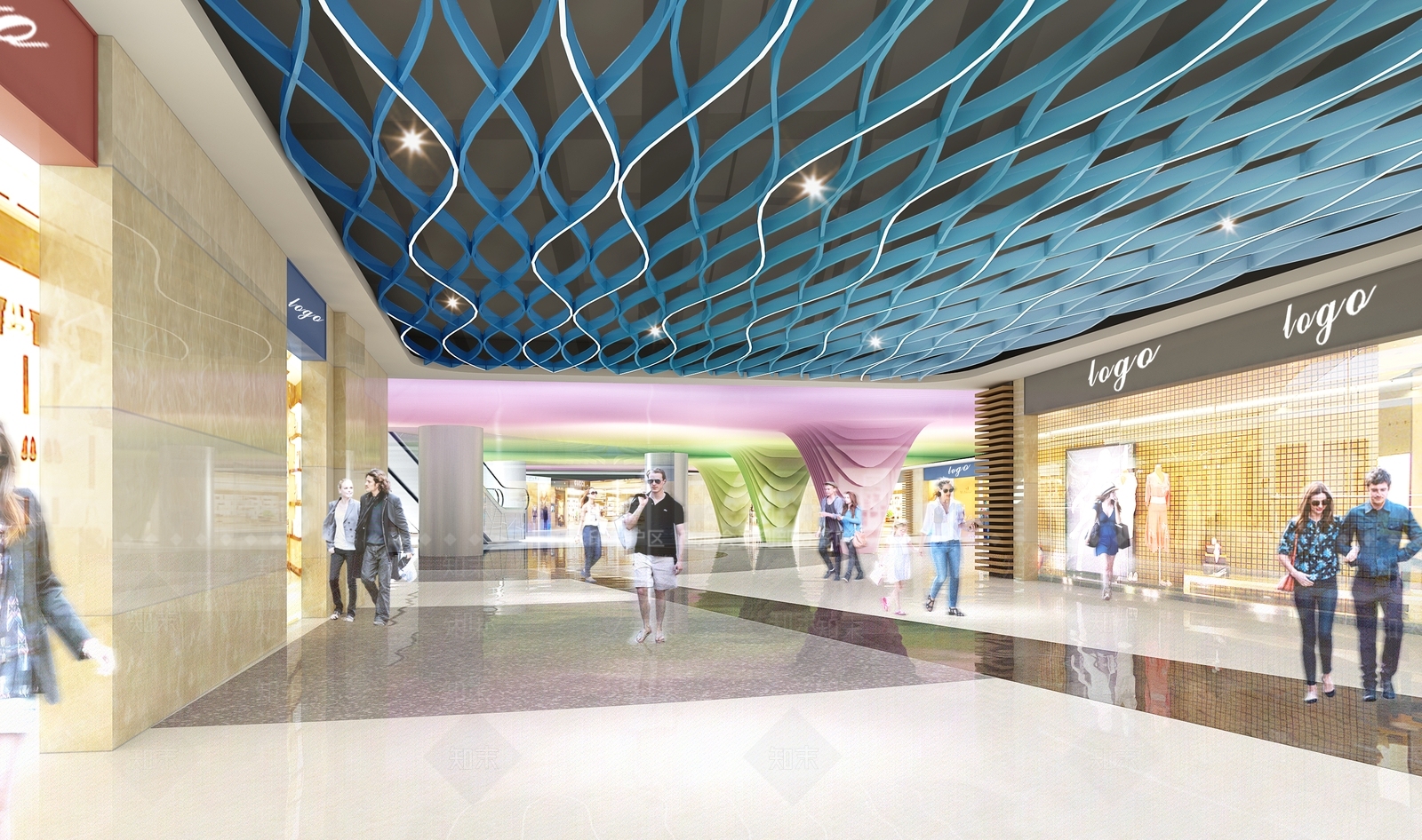 现代商场前厅3D模型下载【ID:275367977】