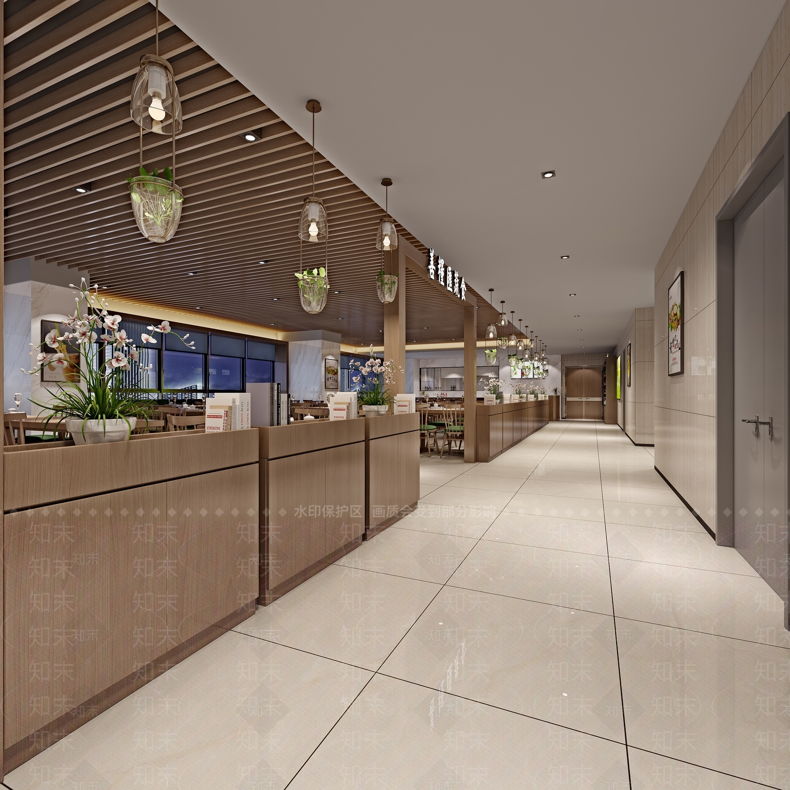 现代食堂3D模型下载【ID:775369719】