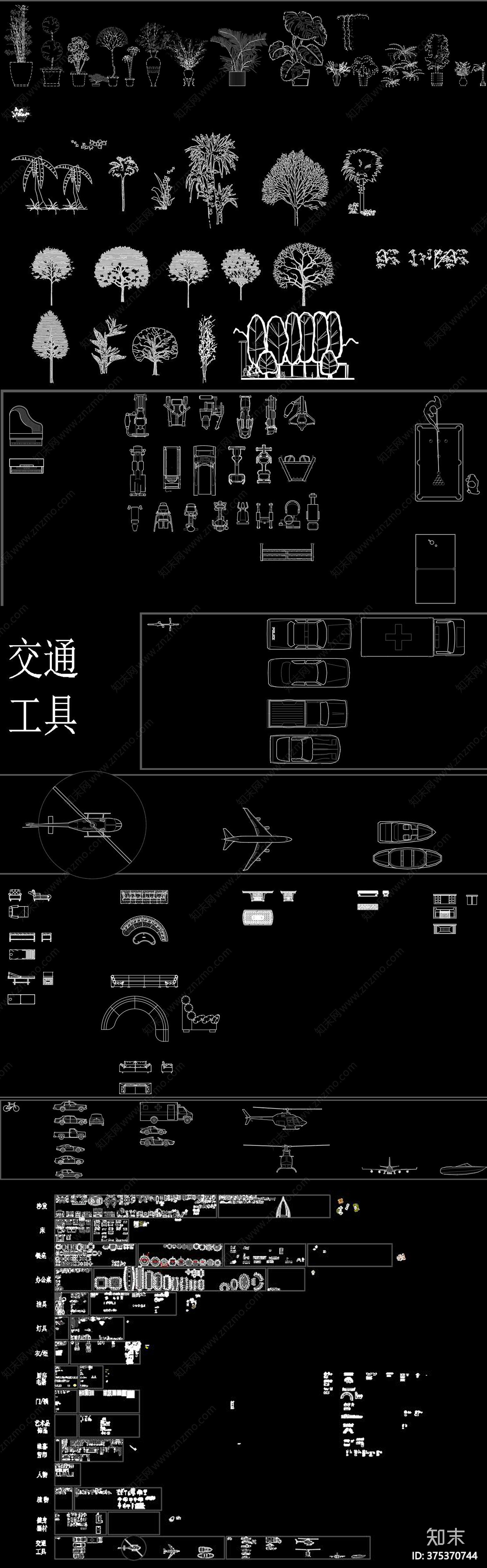 酒店家具CAD图纸cad施工图下载【ID:375370744】