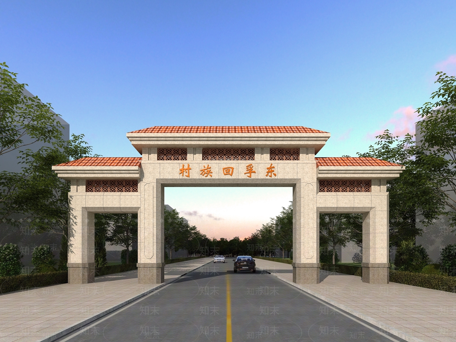 欧式牌坊3D模型下载【ID:975378239】