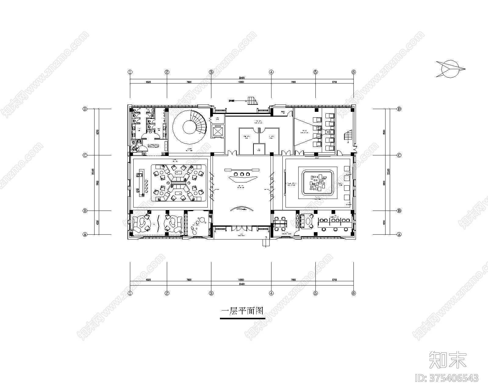 金茂温州横渎售楼处cad施工图下载【ID:375406543】