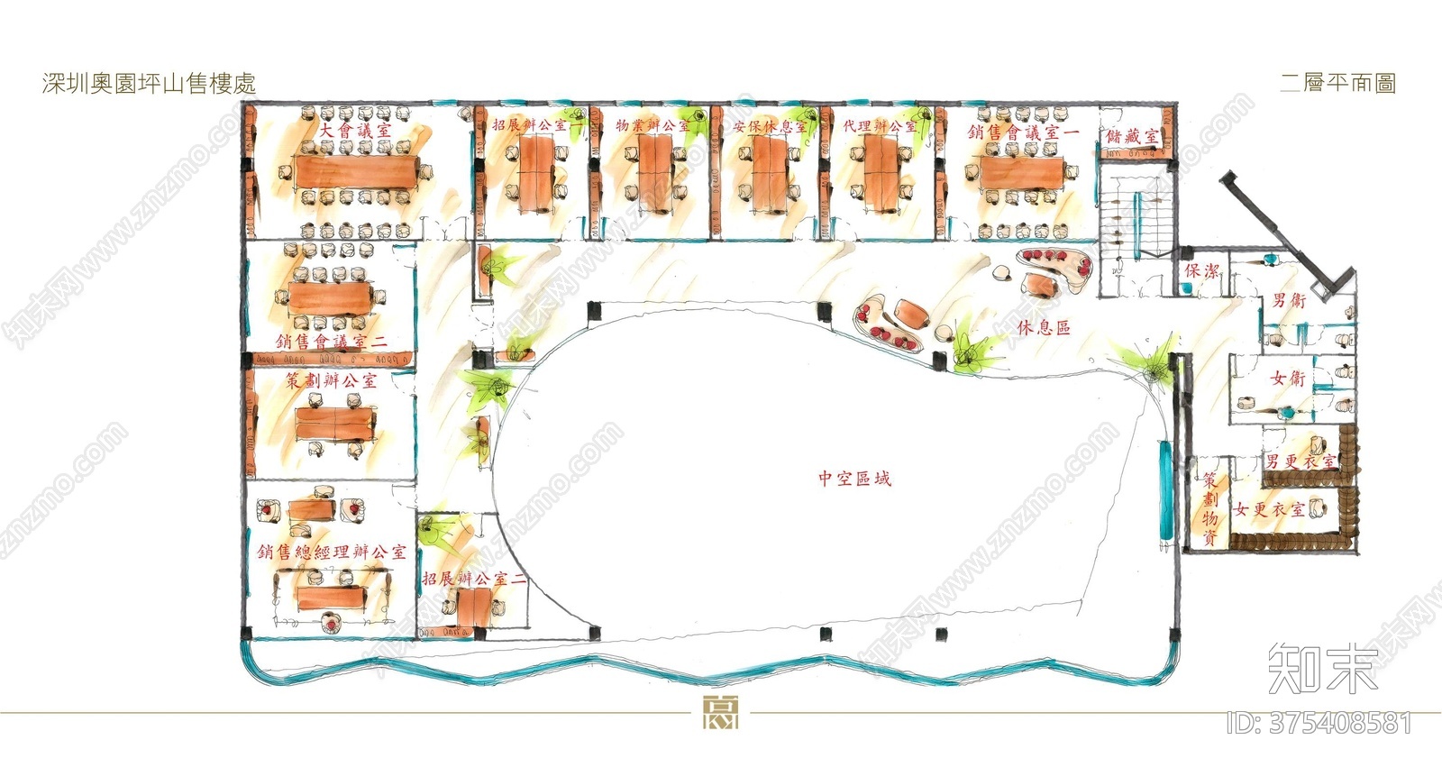 深圳奥园坪山售楼处cad施工图下载【ID:375408581】