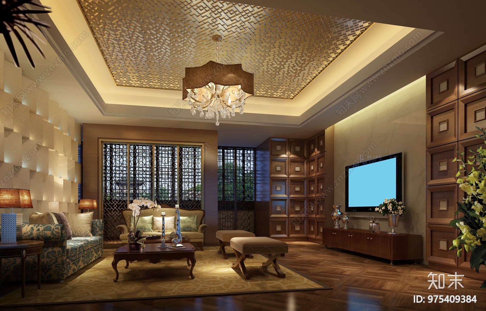 徐州中式别墅会馆施工图下载【ID:975409384】